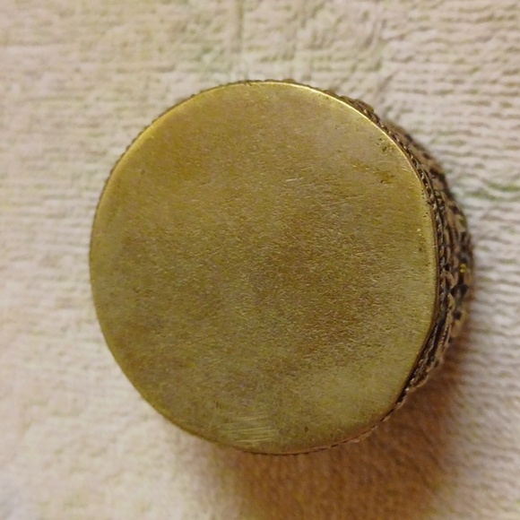 Vintage From Jerusalem Handcrafted Metal Keepsake Box, Hunter/Animal Etchings - Picture 5 of 8